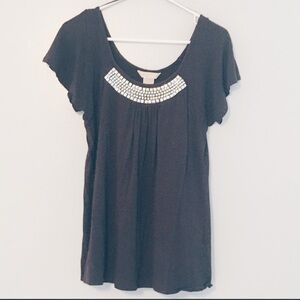 Studded Butterfly Sleeve Top